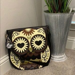 Owl with Heart Eyes Cross Body Bag
